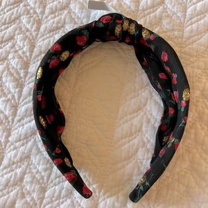 J.Crew Knot Headband in Floral Gold
